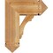 Ekena Millwork Olympic Arts and Crafts Rough Sawn Bracket w/ Offset Brace, Western Red Cedar, 8"W x 18"D x 22"H BKT0806X18X22OLY03RWR - alternate 4
